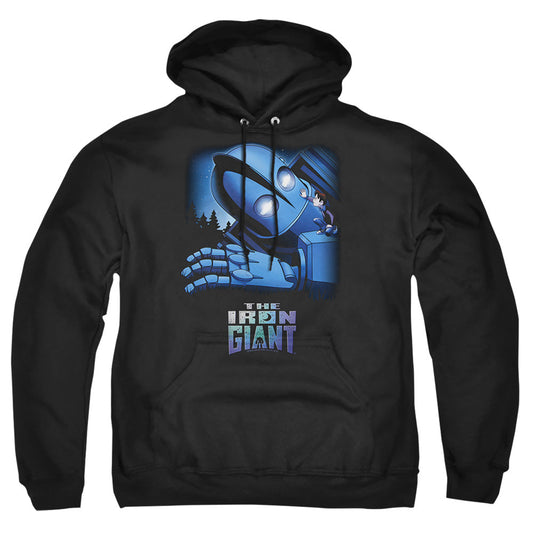 Iron Giant Giant And Hogarth Mens Hoodie Black Officially Licensed
