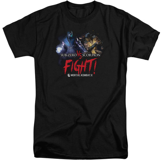Mortal Kombat X Fight Mens Tall T Shirt Black Officially Licensed