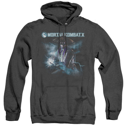 Mortal Kombat X Raiden Mens Heather Hoodie Black Officially Licensed