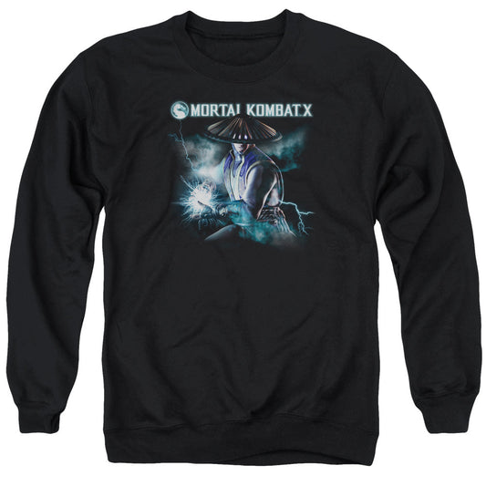 Mortal Kombat X Raiden Mens Crewneck Sweatshirt Black Officially Licensed