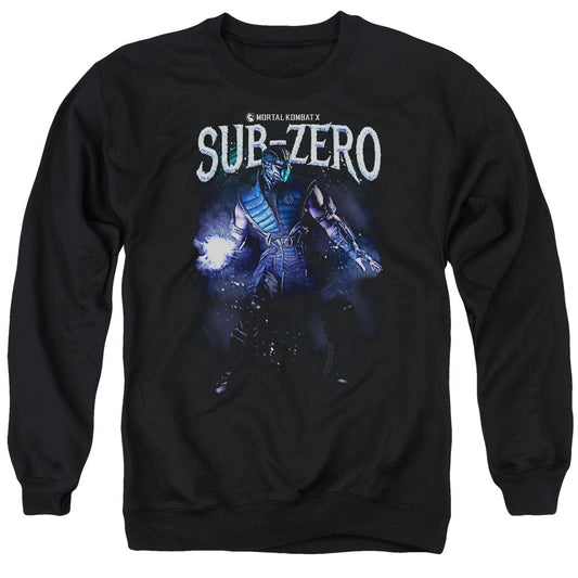 Mortal Kombat Sub Zero Mens Crewneck Sweatshirt Black Officially Licensed