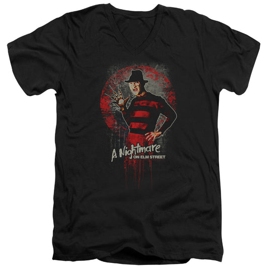 Nightmare On Elm Street This Is God Mens Slim Fit V-Neck T Shirt Black Officially Licensed