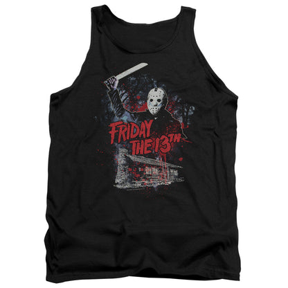 Friday The 13Th Cabin Mens Tank Top Shirt Black Officially Licensed