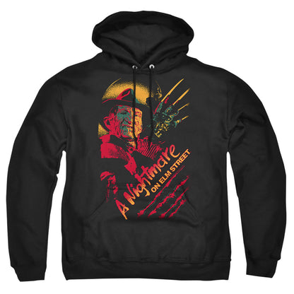 Nightmare On Elm Street Freddy Claws Mens Hoodie Black Officially Licensed