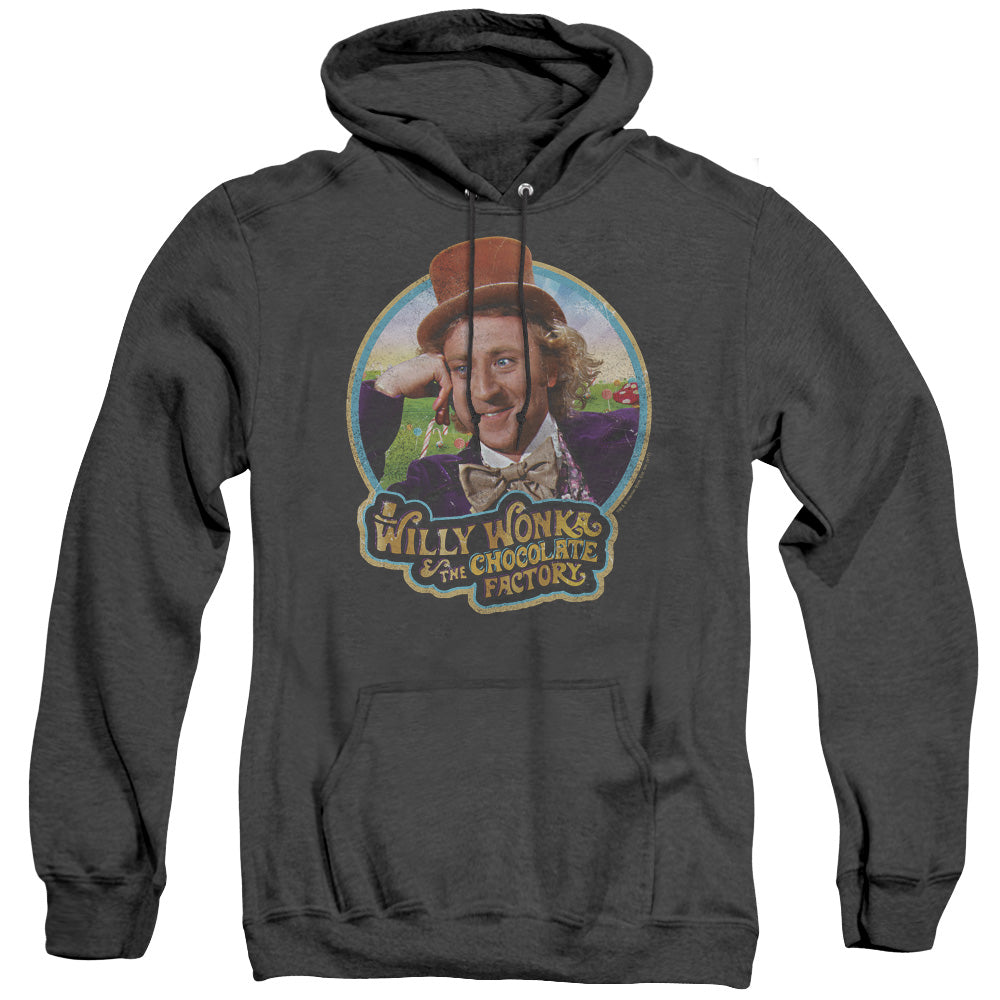 Willy Wonka And The Chocolate Factory Its Scruiddlyumptious Heather Mens Hoodie Black Officially Licensed