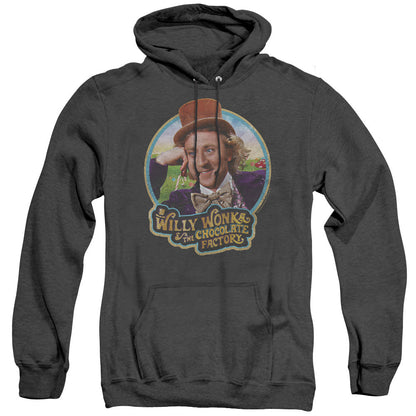 Willy Wonka And The Chocolate Factory Its Scrumdiddlyumptious Mens Heather Hoodie Black Officially Licensed