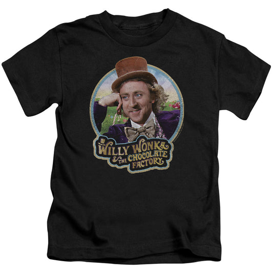 Willy Wonka And The Chocolate Factory Its Scruiddlyumptious Juvenile Kids Youth T Shirt Black Officially Licensed