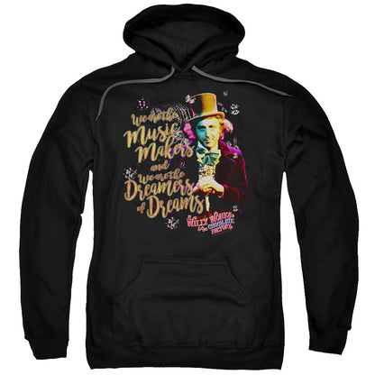 Willy Wonka And The Chocolate Factory Music Makers Mens Hoodie Black Officially Licensed