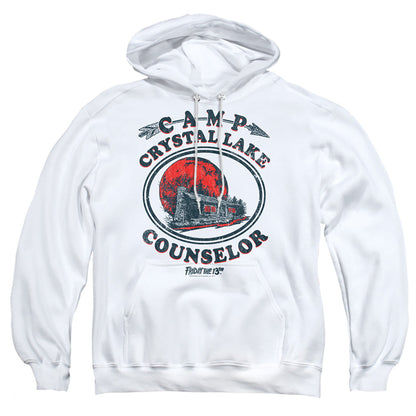 Friday The 13Th Camp Counselor Mens Hoodie White Officially Licensed