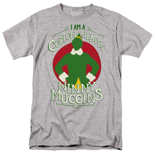 Elf Cotton Headed Mens T Shirt Athletic Heather Officially Licensed