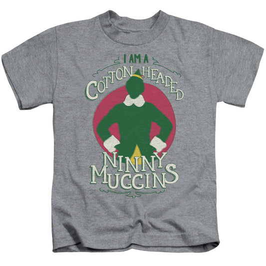 Elf Cotton Headed Juvenile Kids Youth T Shirt Athletic Heather Officially Licensed