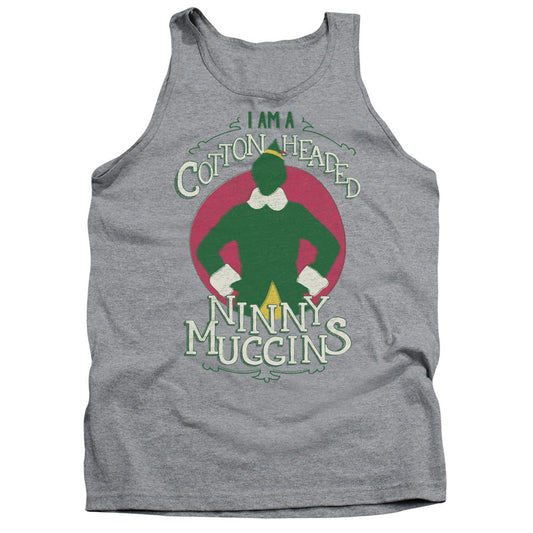 Elf Cotton Headed Mens Tank Top Shirt Athletic Heather Officially Licensed
