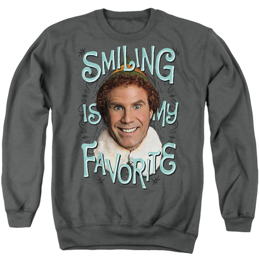 Elf Iling Mens Crewneck Sweatshirt Charcoal Officially Licensed