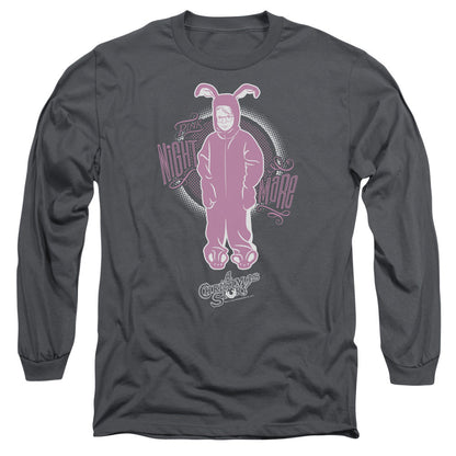 A Christmas Story Pink Nightmare Mens Long Sleeve Shirt Charcoal Officially Licensed