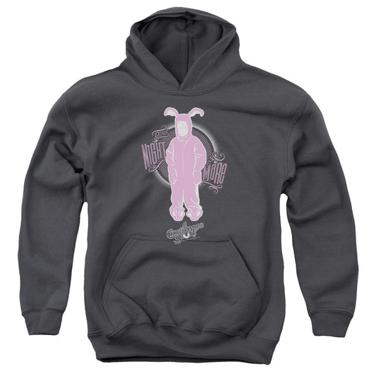 A Christmas Story Pink Nightmare Kids Youth Hoodie Charcoal Officially Licensed