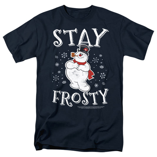Frosty The Snowman Stay Frosty Mens T Shirt Slate Officially Licensed