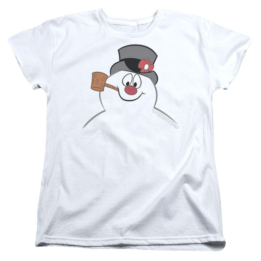 Frosty The Snowman Frosty Face Womens T Shirt White Officially Licensed
