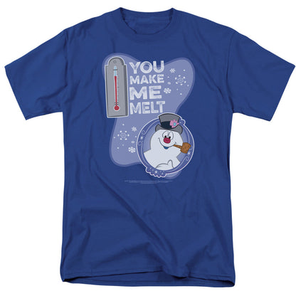 Frosty The Snowman Melt Mens T Shirt Royal Blue Officially Licensed