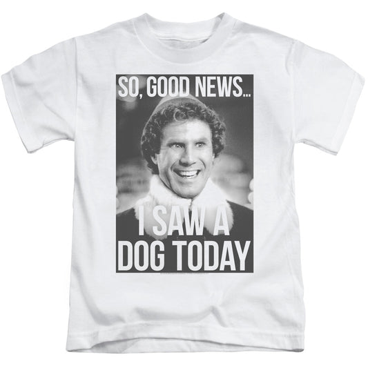 Elf Must Love Dogs Juvenile Kids Youth T Shirt White Officially Licensed