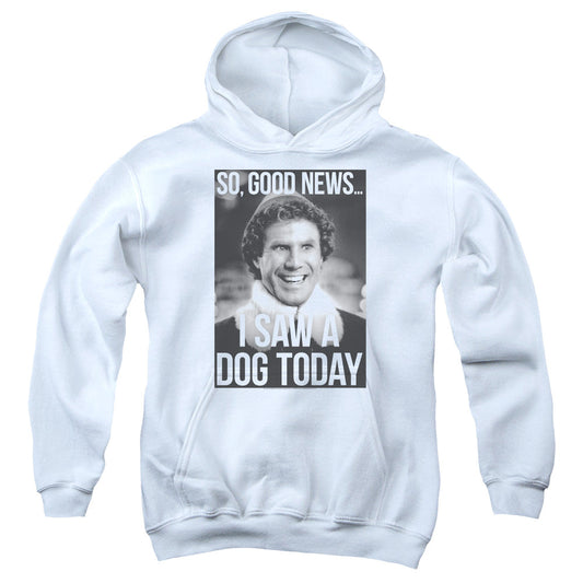 Elf Must Love Dogs Kids Youth Hoodie White Officially Licensed
