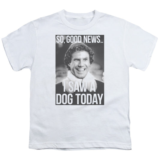Elf Must Love Dogs Kids Youth T Shirt White Officially Licensed
