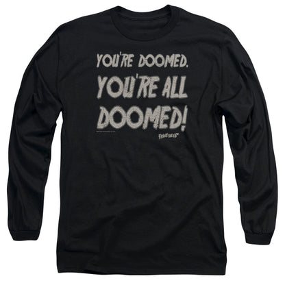 Friday The 13Th Doomed Mens Long Sleeve Shirt Black Officially Licensed Officially Licensed