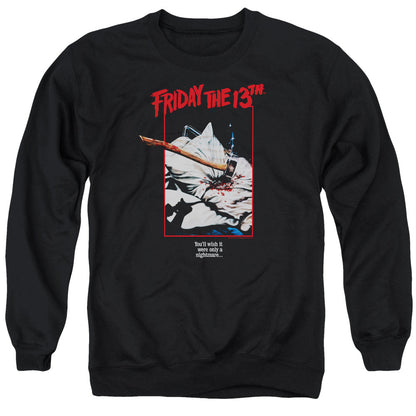 Friday The 13Th Axe Poster Mens Crewneck Sweatshirt Black