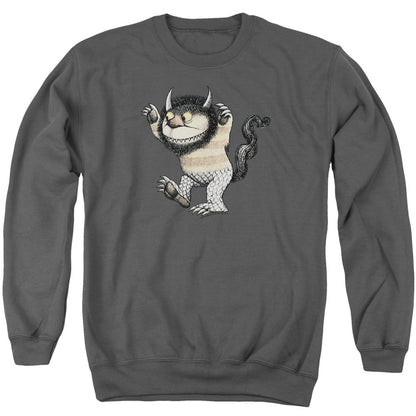 Where The Wild Things Are Carol Mens Crewneck Sweatshirt Charcoal Officially Licensed