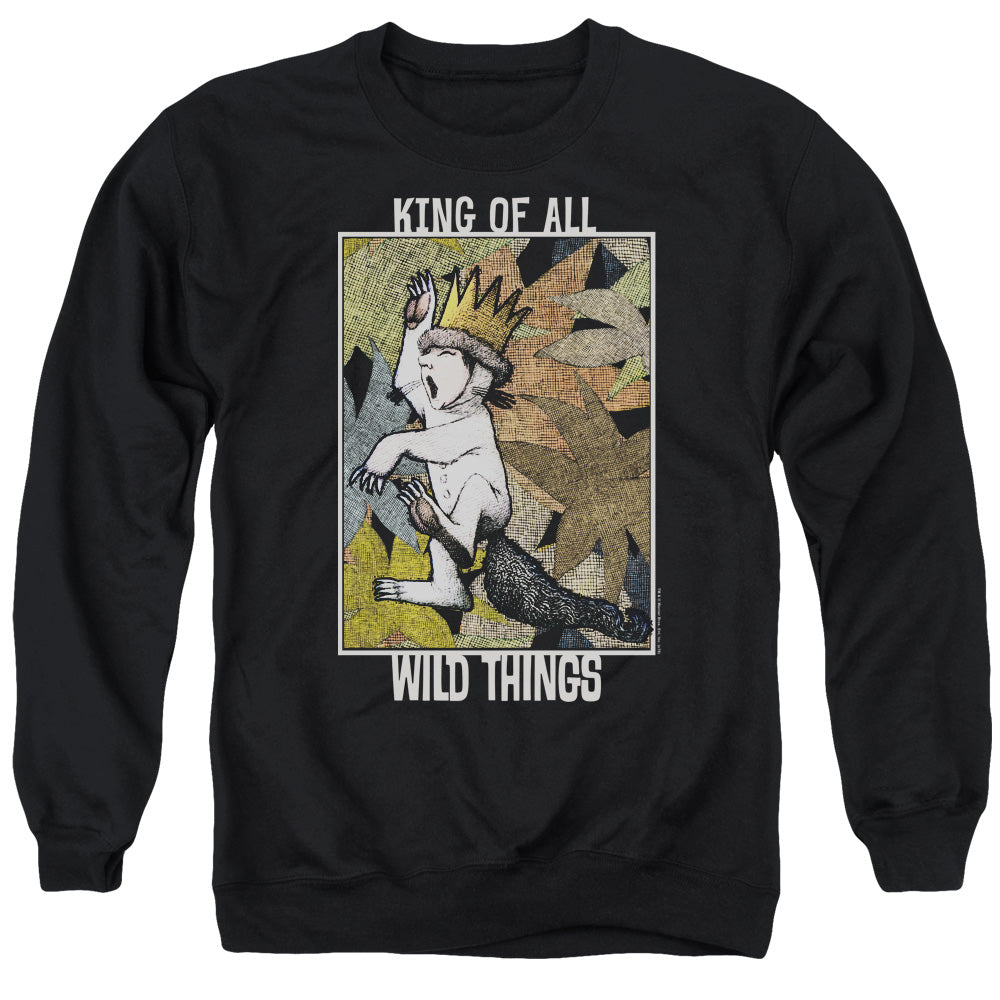 Where The Wild Things Are King Of All Wild Things Mens Crewneck Sweatshirt Black Officially Licensed