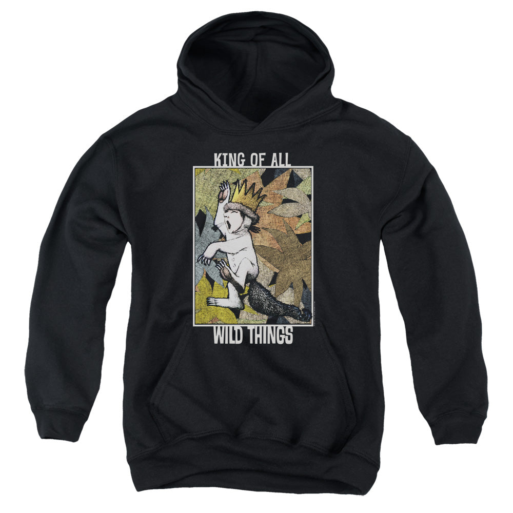 Where The Wild Things Are King Of All Wild Things Kids Youth Hoodie Black Officially Licensed