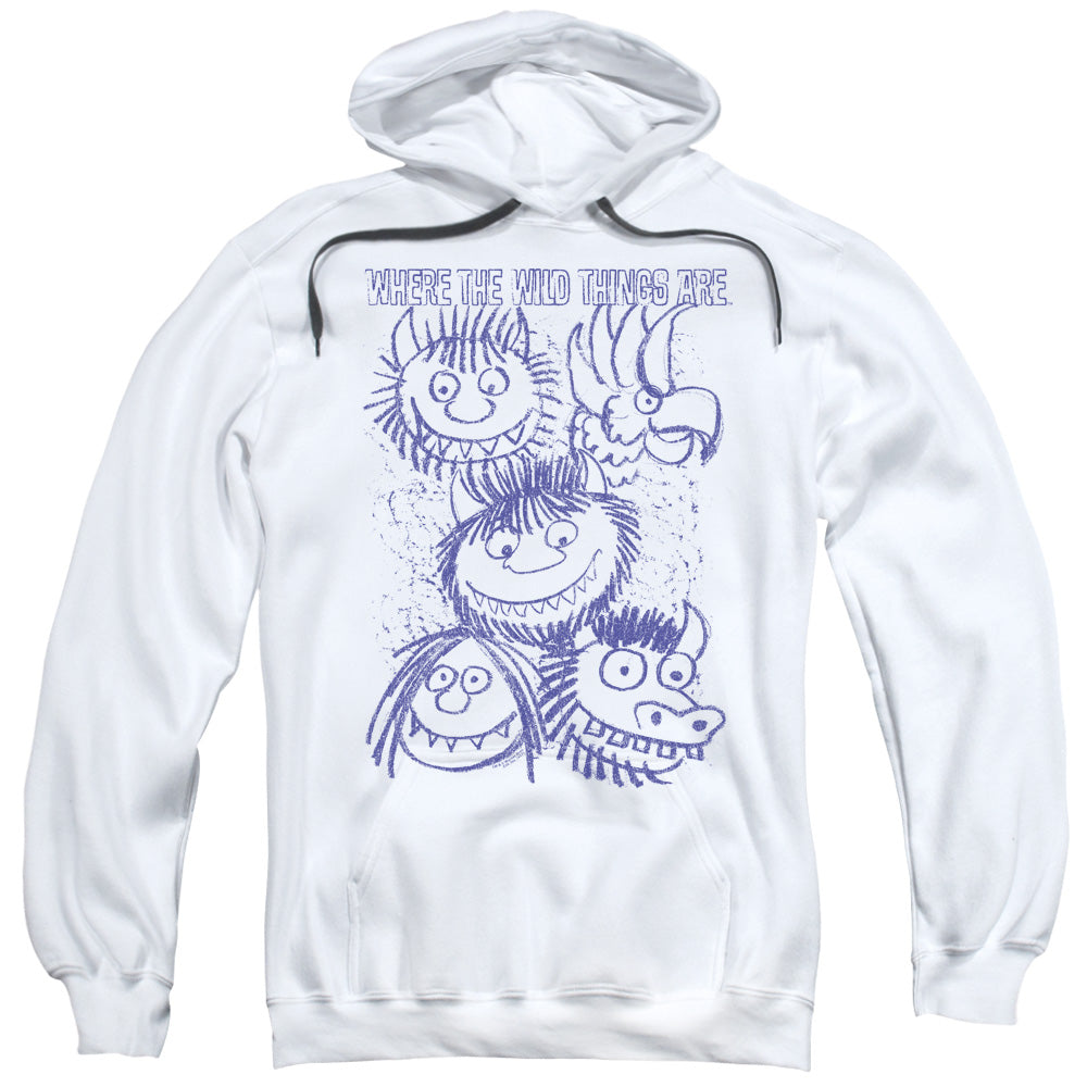 Where The Wild Things Are Wild Sketch Mens Hoodie White Officially Licensed