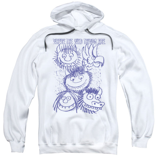 Where The Wild Things Are Wild Sketch Mens Hoodie White Officially Licensed