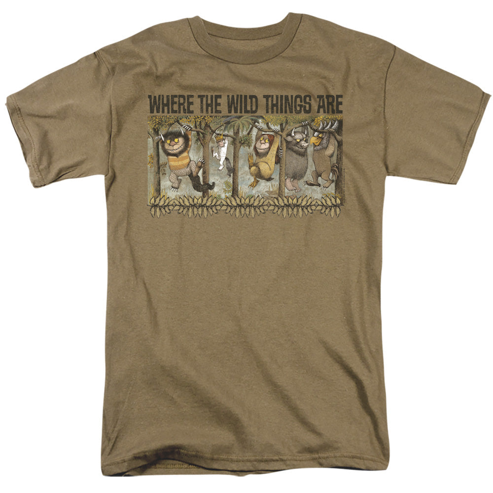 Where The Wild Things Are Hang Mens T Shirt Safari Green Officially Licensed