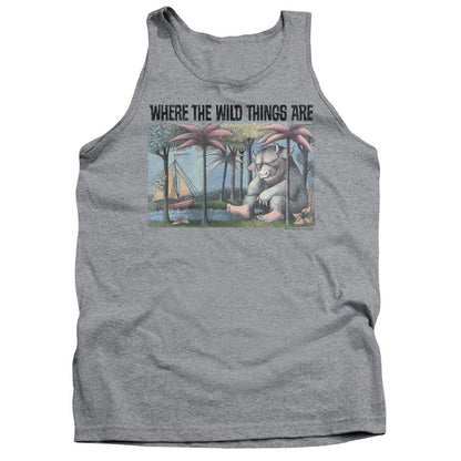 Where The Wild Things Are Cover Art Mens Tank Top Shirt Athletic Heather Officially Licensed