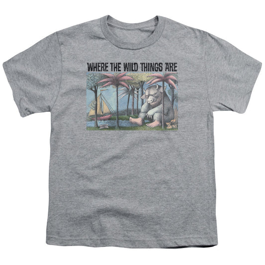 Where The Wild Things Are Cover Art Kids Youth T Shirt Athletic Heather Officially Licensed