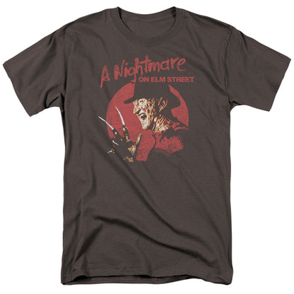 Nightmare On Elm Street Freddy Circle Mens T Shirt Charcoal Officially Licensed