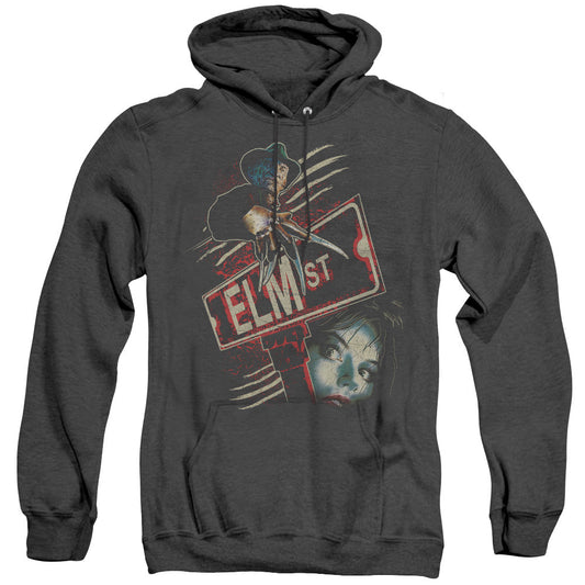 Nightmare On Elm Street Elm St Mens Heather Hoodie Black Officially Licensed