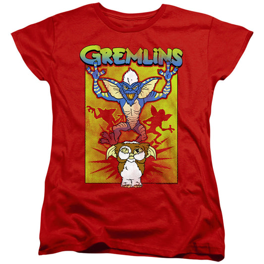 Gremlins Be Afraid Womens T Shirt Red Officially Licensed