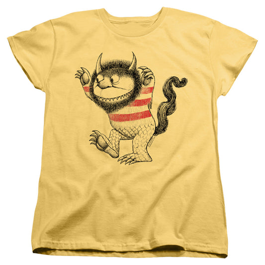 Where The Wild Things Are Line Art Womens T Shirt Banana Officially Licensed