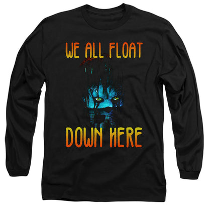 It 2017 We All Float Down Here Mens Long Sleeve Shirt Black Officially Licensed