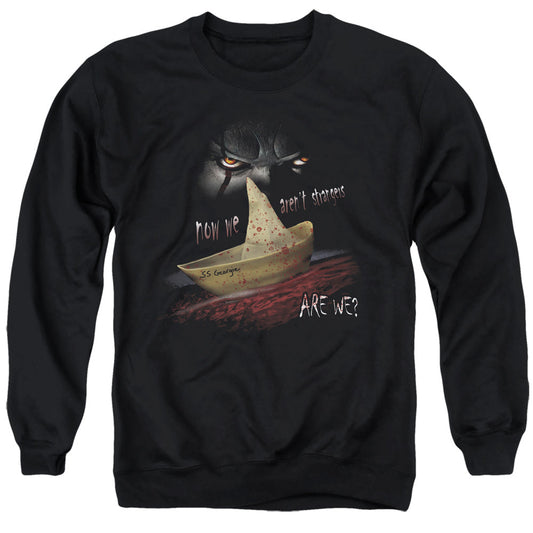 IT Now We Arent Strangers Mens Crewneck Sweatshirt Black Officially Licensed