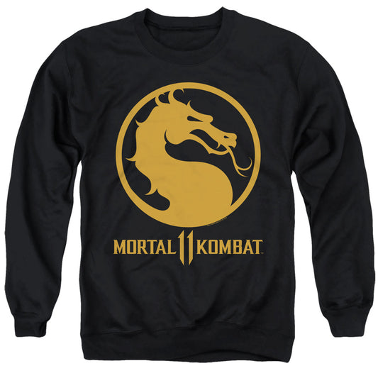 Mortal Kombat 11 Dragon Logo Mens Crewneck Sweatshirt Black Officially Licensed