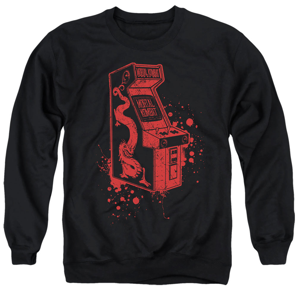 Mortal Kombat Klassic Insert Coin Mens Crewneck Sweatshirt Black Officially Licensed