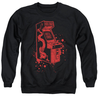 Mortal Kombat Klassic Insert Coin Mens Crewneck Sweatshirt Black Officially Licensed