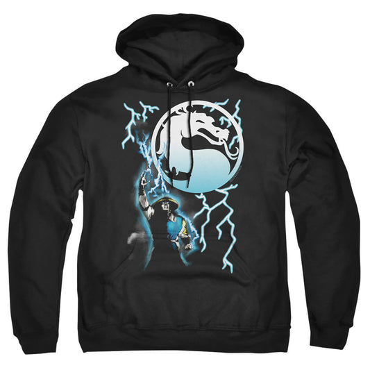 Mortal Kombat Klassic Raiden Mens Hoodie Black Officially Licensed