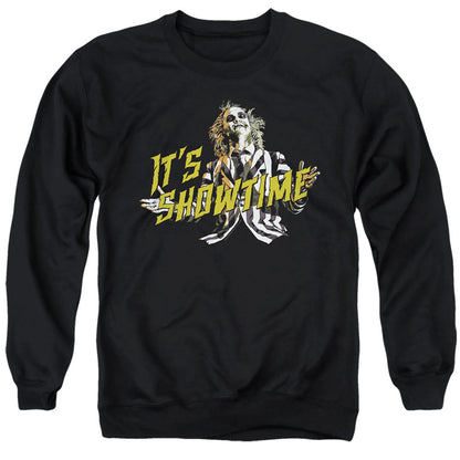 Beetlejuice Showtime Mens Crewneck Sweatshirt Black Officially Licensed