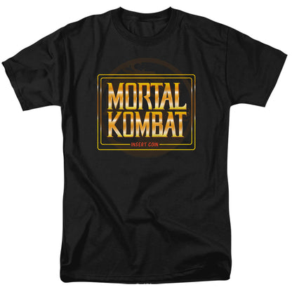 Mortal Kombat Klassic Insert Coin Mens T Shirt Black Officially Licensed
