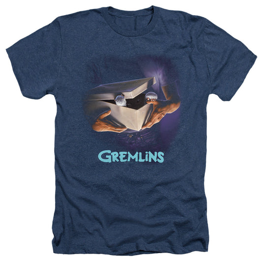 Gremlins Original Poster Heather Mens T Shirt Navy Blue Officially Licensed