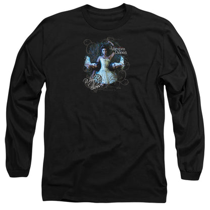 Vampire Diaries Why Choose Mens Long Sleeve Shirt Black Officially Licensed