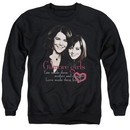 Gilmore Girls Title Mens Crewneck Sweatshirt Black Officially Licensed